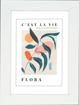 Bilderrahmen Flora Kunststoff weiß 10 x 15 cm von HAMA