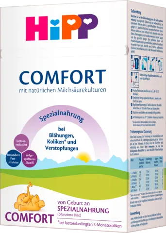 Comfort Spezialnahrung von Geburt an von HIPP