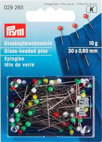 Glaskopfstecknadeln 0,6 x 30 mm von PRYM