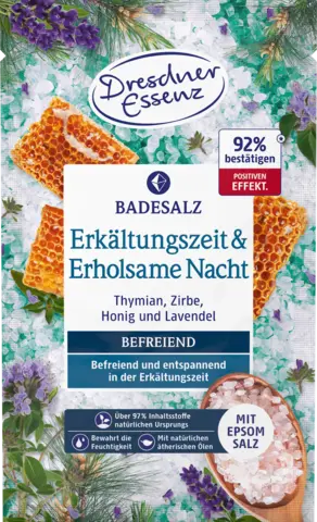 Badesalz Erkältungszeit & Erholsame Nacht von DRESDNER ESSENZ