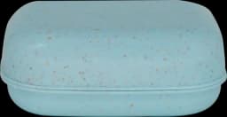 Seifendose Polypropylen/Weizenstroh blau/beige von SOAPLAND
