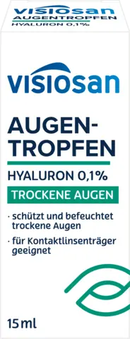 Augentropfen mit 0,1% Hyaluron von VISIOSAN
