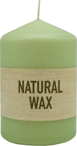 Natural Wax Stumpenkerze Stearin gepresst green 731 5,8 x 9cm von CUP CANDLE