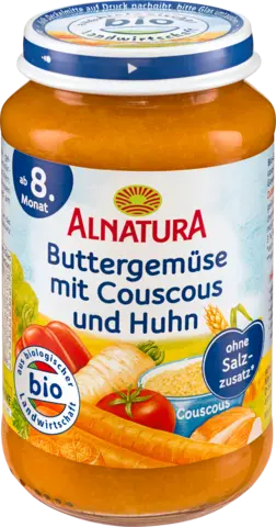 Demeter Buttergemüse-Couscous mit Huhn ab 8. Monat von ALNATURA