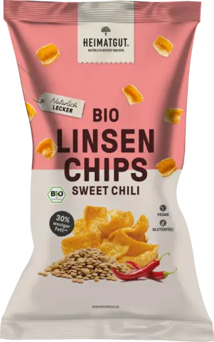 Bio Linsen Chips Sweet Chili von HEIMATGUT