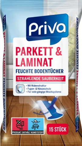 Feuchte Bodentücher Parkett + Laminat von PRIVA