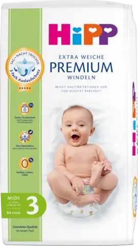 Extra Weiche Premium Windeln Größe 3 von HIPP