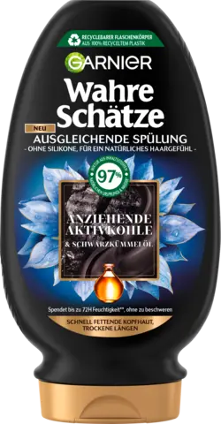 Wahre Schätze Ausgleichende Spülung Aktivkohle von WAHRE SCHÄTZE