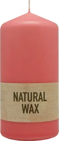 Natural Wax Stumpenkerze Stearin gepresst altrosa 422 5,8 x 12cm von CUP CANDLE