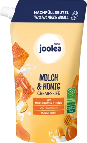 Milch & Honig Cremeseife Nachfüllbeutel von JOOLEA