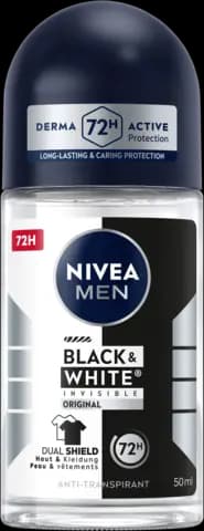 Black & White Invisible Original Anti-Transpirant Roll-On von NIVEA