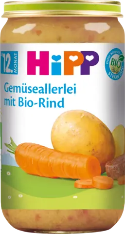 Bio Gemüseallerlei mit Bio-Rind ab 12. Monat von HIPP