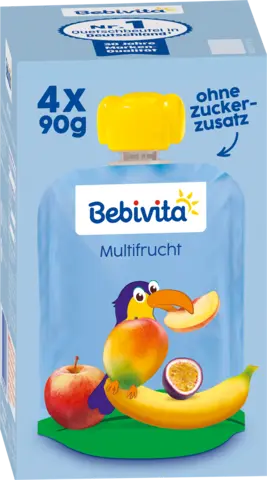 Quetschbeutel Multifrucht - 4-Pack von BEBIVITA