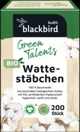Green Talents Bio Wattestäbchen von BLACKBIRD
