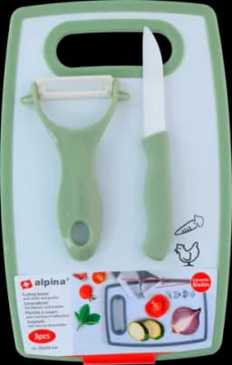 Schneidebrett mit Messer von ALPINA