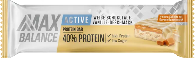 Proteinriegel weiße Schokolade-Vanille-Geschmack von MAXBALANCE