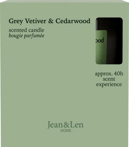 Duftkerze Grey Vetiver & Cedarwood von JEAN & LEN
