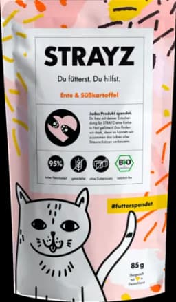 Bio Katze Ente & Süßkartoffel von STRAYZ