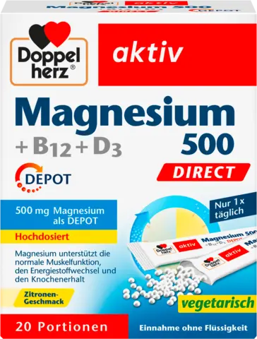 Magnesium 500 + B12 + D3 direct Depot von DOPPELHERZ