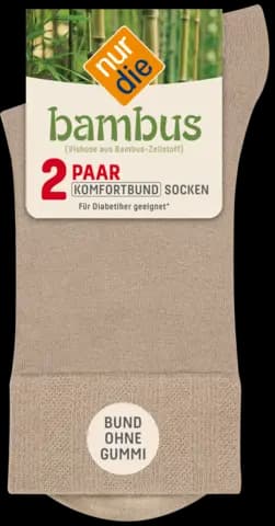Damen Bambus Komfort Socke beigegrau 586 Gr.39-42 von NUR DIE