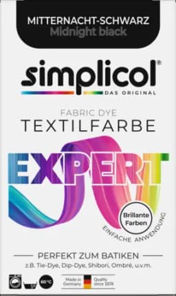 Textilfarbe expert Mitternacht-Schwarz von SIMPLICOL