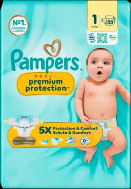 Premium Protection Windeln Newborn Pack 2-5kg Gr.1 von PAMPERS