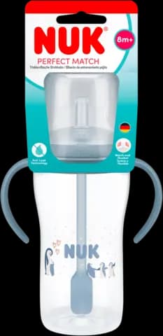 Trinklernflasche Perfect Match mit Strohhalm 8+Monate sortiert 260 ml von NUK