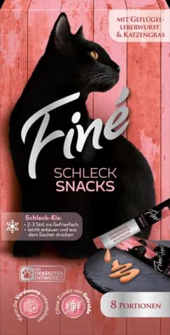 Schleck-Snacks mit Leberwurst 8x15g von FINE