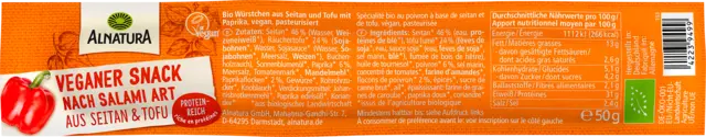 Bio Veganer Snack nach Salami Art von ALNATURA