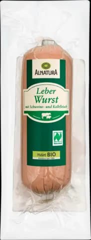 Bio Leberwurst mit Schweine- und Kalbfleisch von ALNATURA