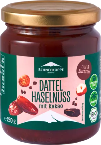 Bio Dattel-Haselnuss-Kakao-Creme von SCHNEEKOPPE