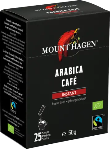 Bio Arabica Café Instant Kaffee Stick von MOUNT HAGEN