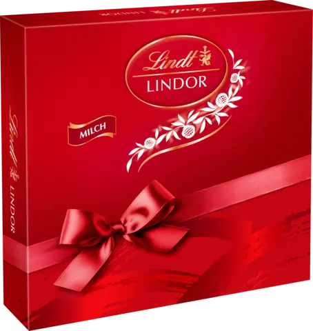 Lindor Pralinen + Milch Präsent von LINDT