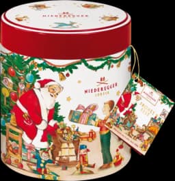 Weihnachtsdose mit Klassikern von NIEDEREGGER
