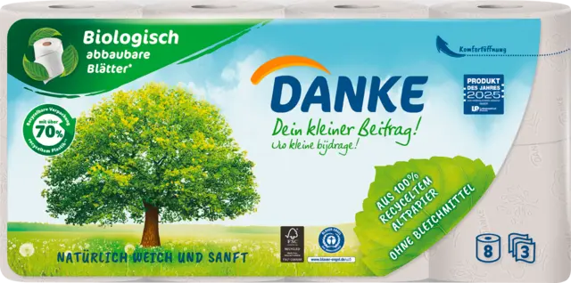 Toilettenpapier 3-lagig von DANKE