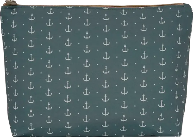 Kulturtasche Polyester Anker blaugrau/weiß von SOAPLAND