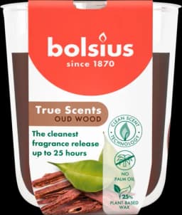 True Scents Duftkerze Oud Wood braun von BOLSIUS