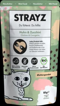 Bio Katze Huhn & Zucchini von STRAYZ