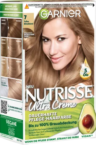 Nutrisse Creme Dauerhafte Pflege-Haarfarbe 70 mittelblond von GARNIER NUTRISSE