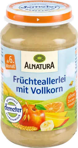 Demeter Früchteallerlei mit Vollkorn ab 6. Monat von ALNATURA