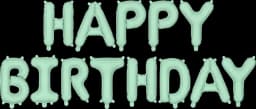 Folienballon Happy Birthday grün 340 x 35 cm von DIV.SAISONMARKEN