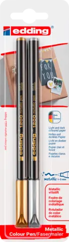 1200 Fasermaler metallic gold/silber von EDDING