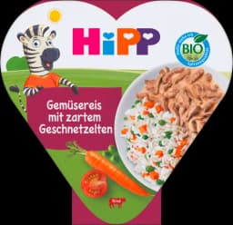 Bio Gemüsereis mit zartem Geschnetzelten von HIPP