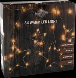 Vorhang Sterne mit Timer 84 LED 120x80cm von DIV.SAISONMARKEN