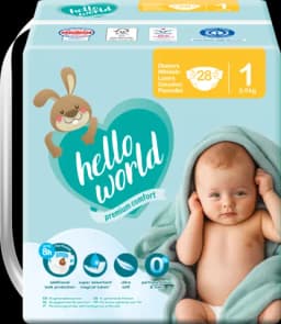 Windel Gr. 1 Newborn 2-5 kg von HELLO WORLD