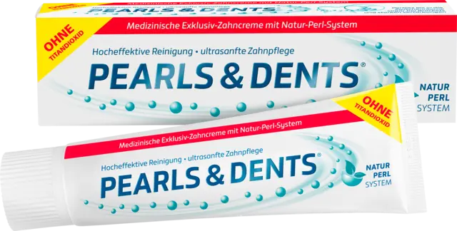 Exklusiv-Zahncreme ohne Titandioxid von PEARLS & DENTS