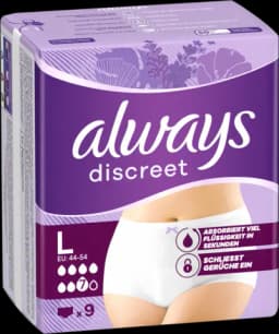Discreet Inkontinenz Pants Plus L 9 von ALWAYS