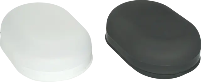 Seifendose Kunststoff gefrostet weiß/anthrazit von DIV.SAISONMARKEN