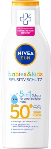 Kids Sensitiv Schutz & Pflege LSF50 von NIVEA