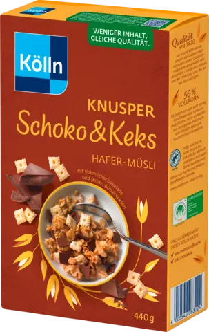 Knusper Schoko & Keks Hafer-Müsli von KOELLN